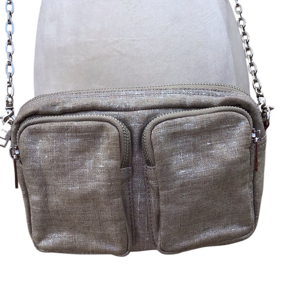 MZ Wallace Glazed Metallic Linen Chain Crossbody Bag - Picture 6 of 11